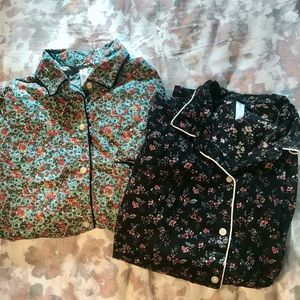 2 pairs! Gap Body Button Down Pajama Tops